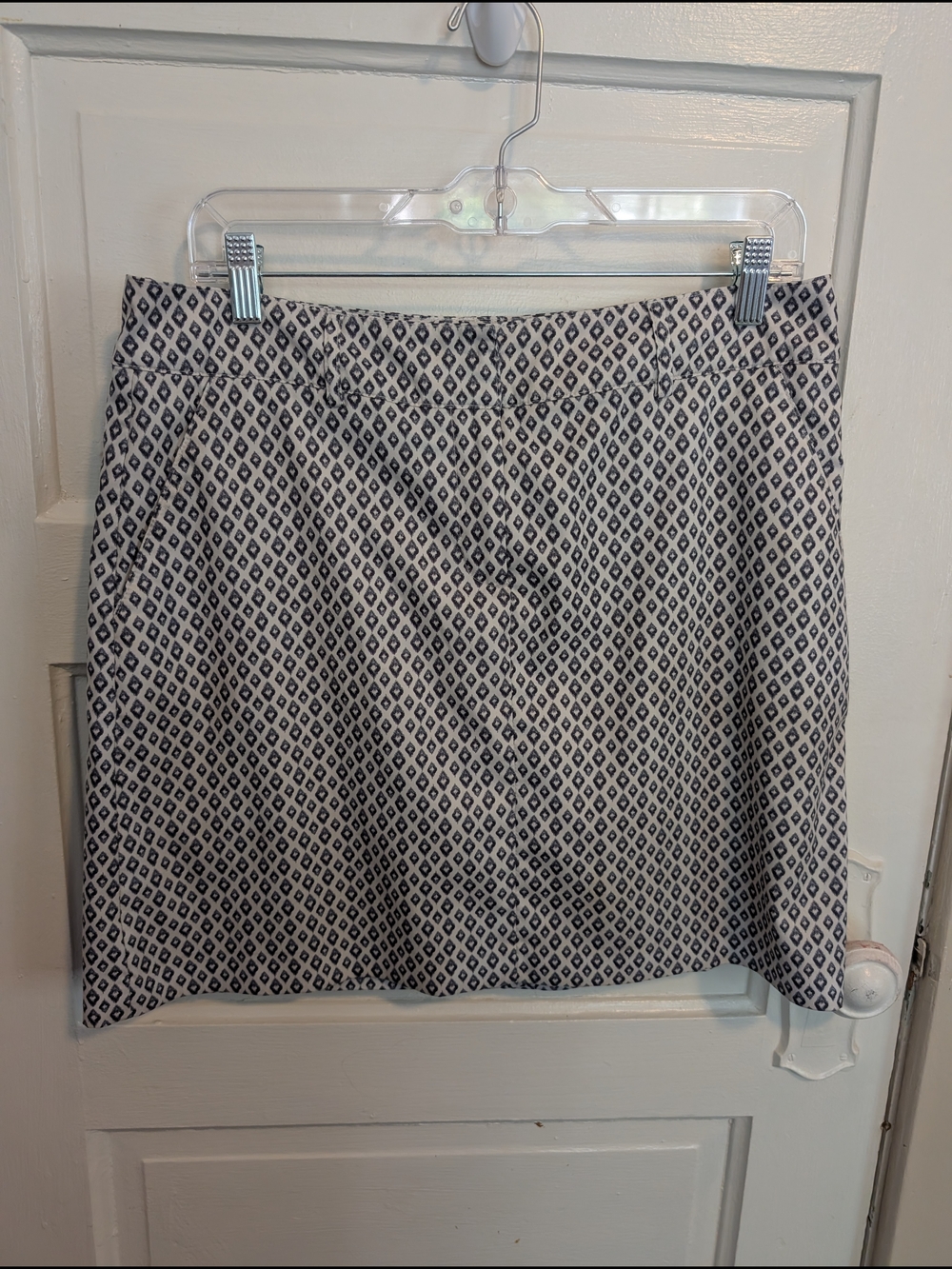 Izod Tennis Skirt Geometric Pattern Black & White A-line